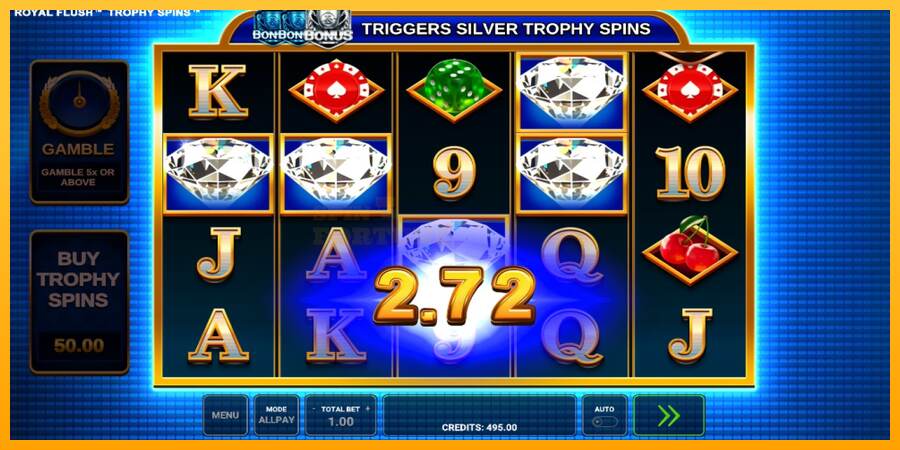 Royal Flush Trophy Spins mesin permainan untuk uang, gambar 4