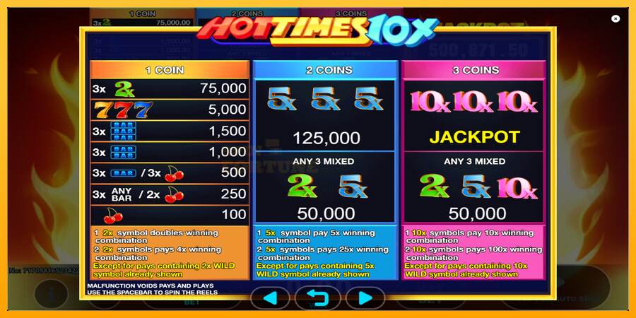 Hot Times 10x mesin permainan untuk uang, gambar 5