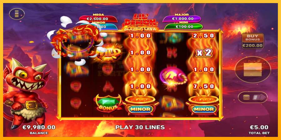 Lil Demon Blazing Lava mesin permainan untuk uang, gambar 2