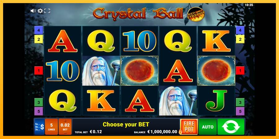 Crystal Ball Red Hot Firepot mesin permainan untuk uang, gambar 2