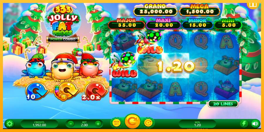 333 Jolly Fat Frogs Power Combo mesin permainan untuk uang, gambar 4