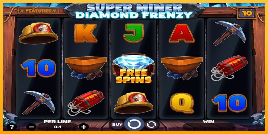 Super Miner - Diamond Frenzy mesin permainan untuk uang, gambar 1