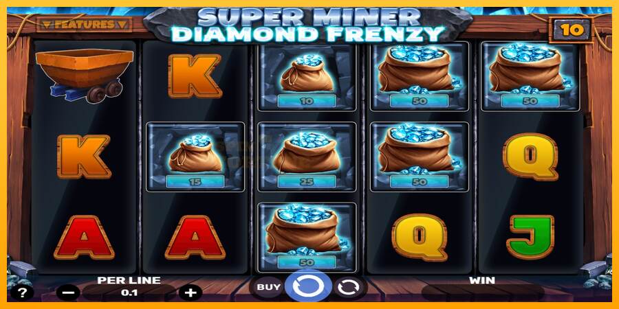 Super Miner - Diamond Frenzy mesin permainan untuk uang, gambar 2