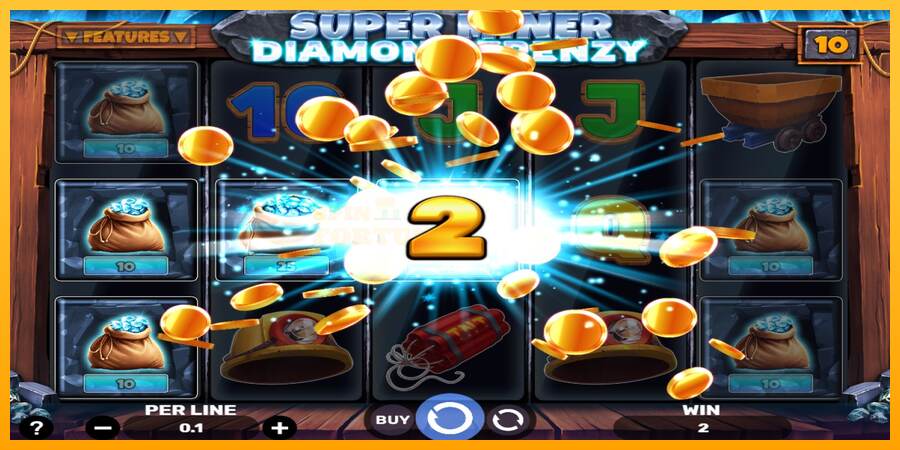 Super Miner - Diamond Frenzy mesin permainan untuk uang, gambar 3