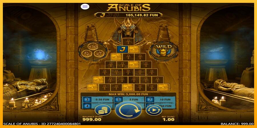 Scale of Anubis mesin permainan untuk uang, gambar 2