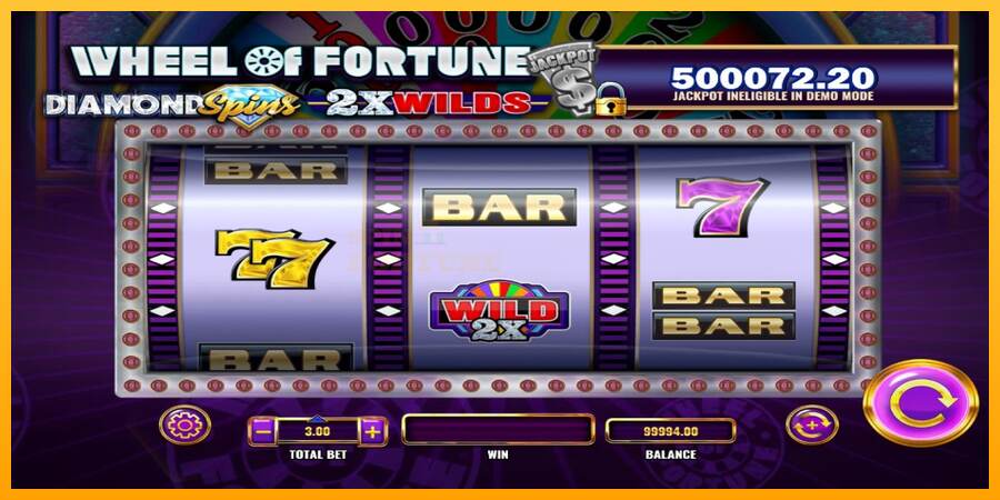 Wheel of Fortune Diamond Spins 2x Wilds mesin permainan untuk uang, gambar 2