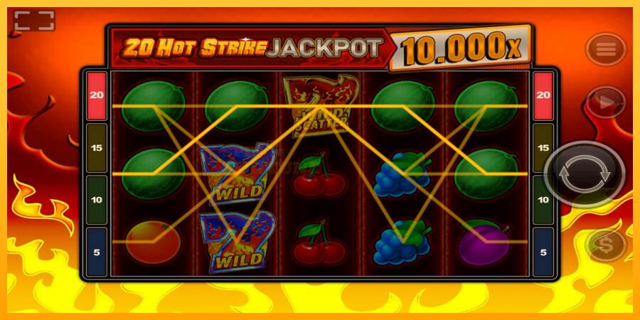 20 Hot Strike Jackpot mesin permainan untuk uang, gambar 3