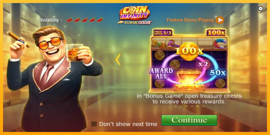 Coin Infinity Surge Reel mesin permainan untuk uang, gambar 1