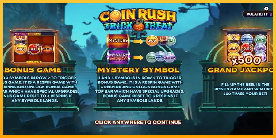 Coin Rush: Trick o Treat mesin permainan untuk uang, gambar 1