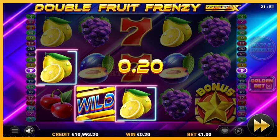 Double Fruit Frenzy DoubleMax mesin permainan untuk uang, gambar 4