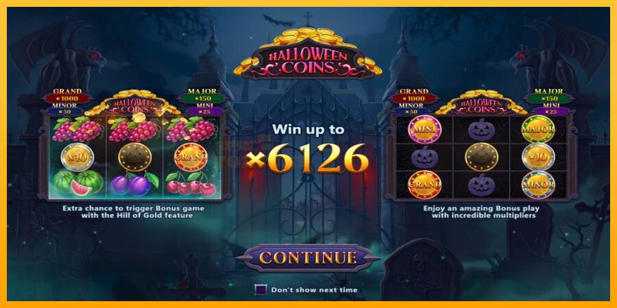 Halloween Coins Hold and Spin mesin permainan untuk uang, gambar 1