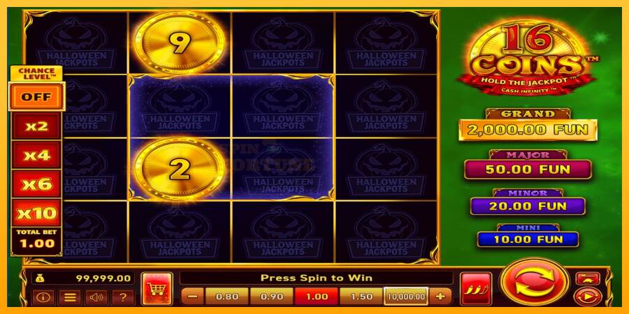 16 Coins Grand Gold Edition Halloween Jackpots mesin permainan untuk uang, gambar 2