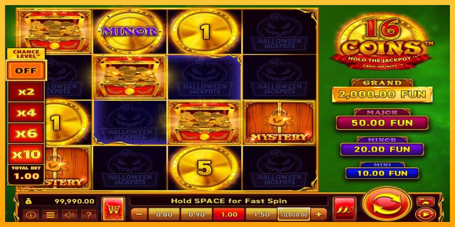 16 Coins Grand Gold Edition Halloween Jackpots mesin permainan untuk uang, gambar 3