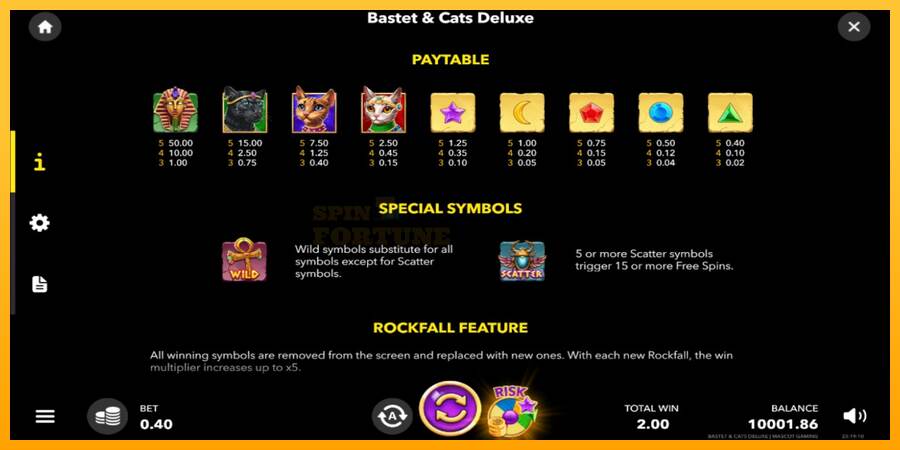 Bastet & Cats Deluxe mesin permainan untuk uang, gambar 5