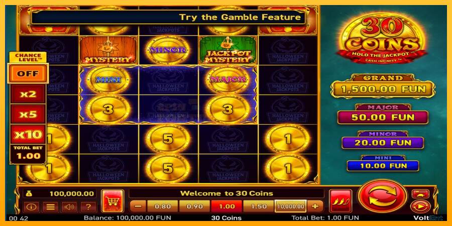 30 Coins Halloween Jackpots mesin permainan untuk uang, gambar 1