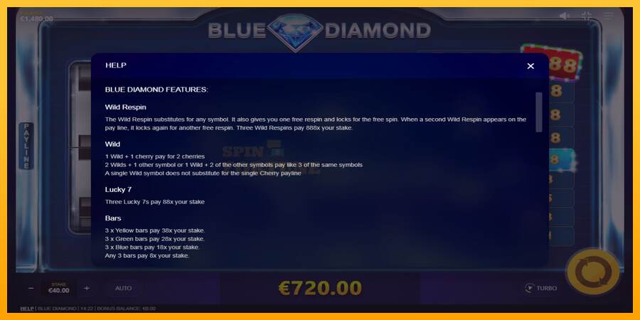 Blue Diamond mesin permainan untuk uang, gambar 5