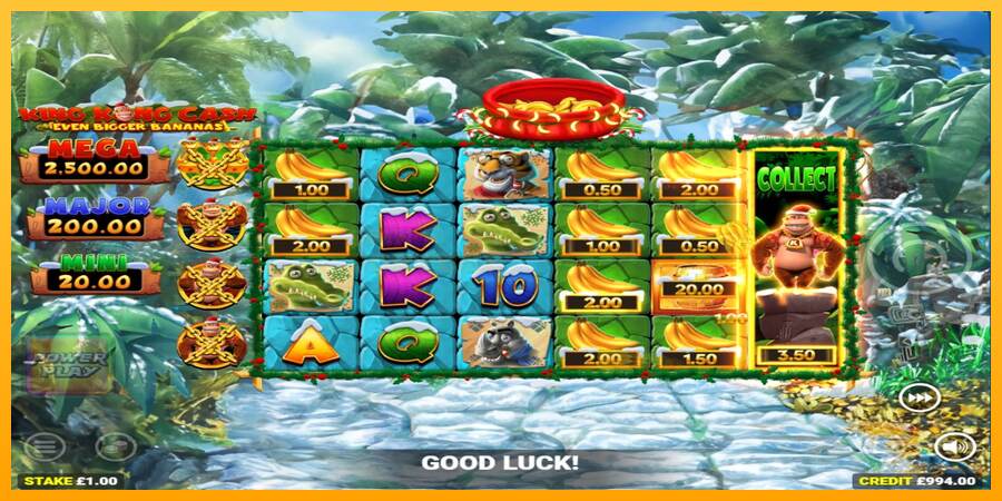 King Kong Cash Even Bigger Bananas Power Play mesin permainan untuk uang, gambar 5