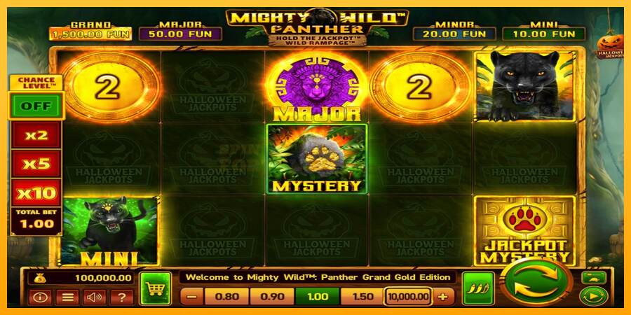 Mighty Wild: Panther Grand Gold Edition Halloween Jackpots mesin permainan untuk uang, gambar 1