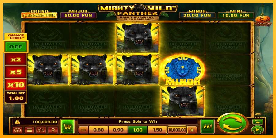 Mighty Wild: Panther Grand Gold Edition Halloween Jackpots mesin permainan untuk uang, gambar 2