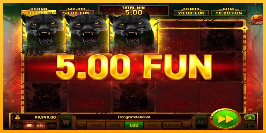 Mighty Wild: Panther Grand Gold Edition Halloween Jackpots mesin permainan untuk uang, gambar 4