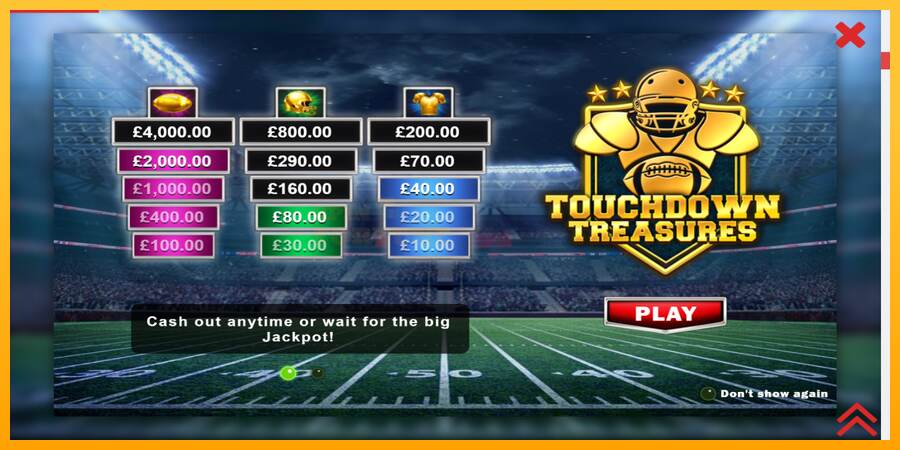 Touchdown Treasures mesin permainan untuk uang, gambar 1