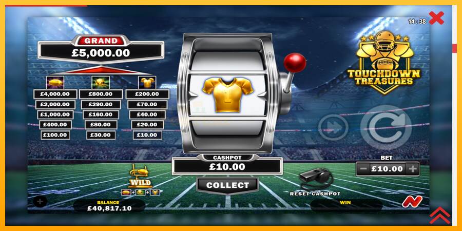 Touchdown Treasures mesin permainan untuk uang, gambar 3