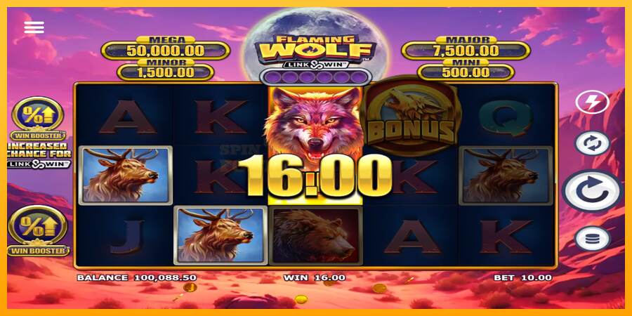 Flaming Wolf Link & Win mesin permainan untuk uang, gambar 3