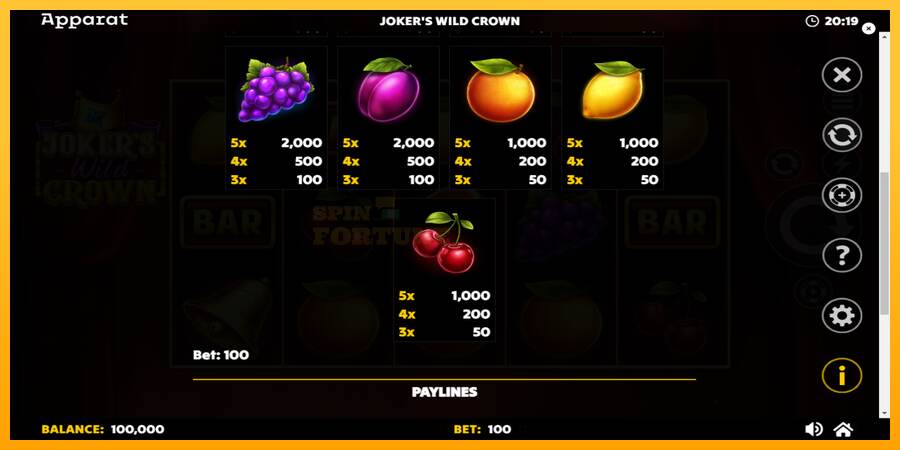 Jokers Wild Crown Diamond Treasures mesin permainan untuk uang, gambar 6