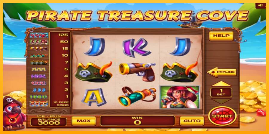 Pirate Treasure Cove Pull Tabs mesin permainan untuk uang, gambar 1