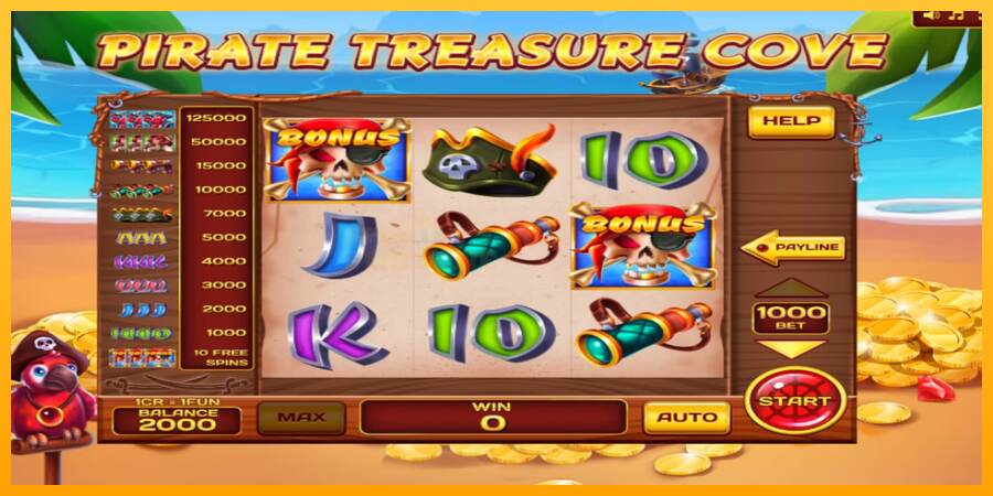 Pirate Treasure Cove Pull Tabs mesin permainan untuk uang, gambar 2