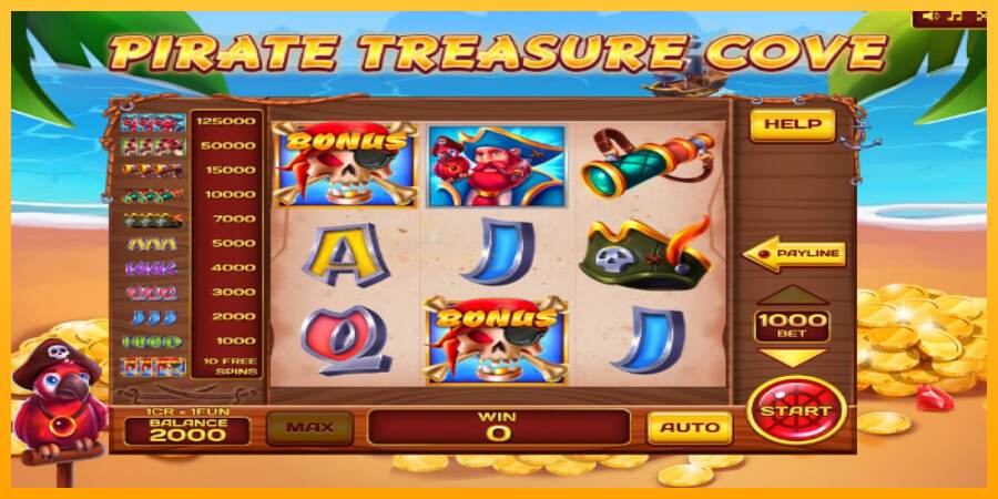 Pirate Treasure Cove Pull Tabs mesin permainan untuk uang, gambar 4