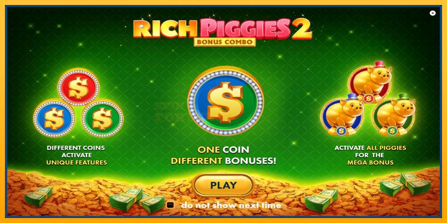 Rich Piggies 2: Bonus Combo mesin permainan untuk uang, gambar 1