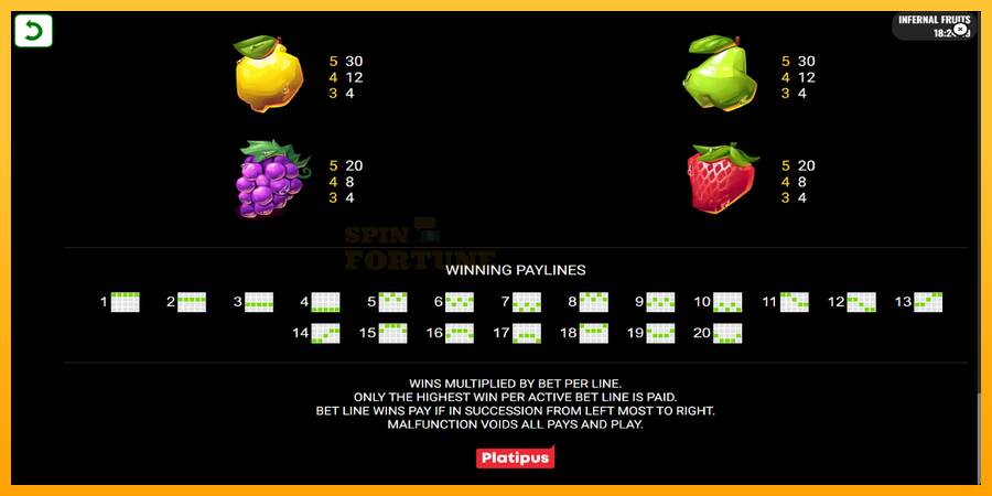 Infernal Fruits mesin permainan untuk uang, gambar 7