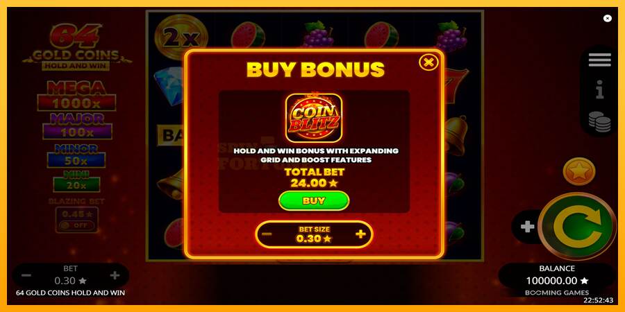 64 Gold Coins Hold and Win mesin permainan untuk uang, gambar 5