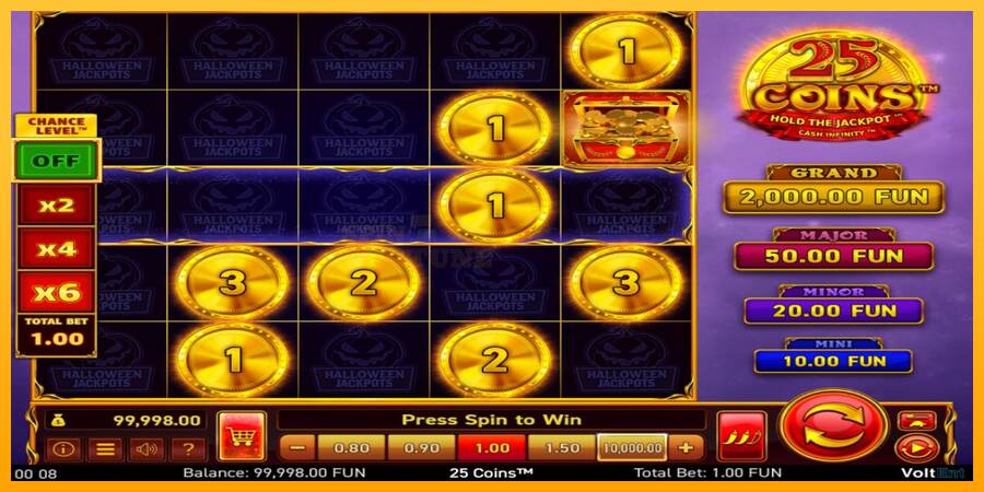 25 Coins Halloween Jackpots mesin permainan untuk uang, gambar 2