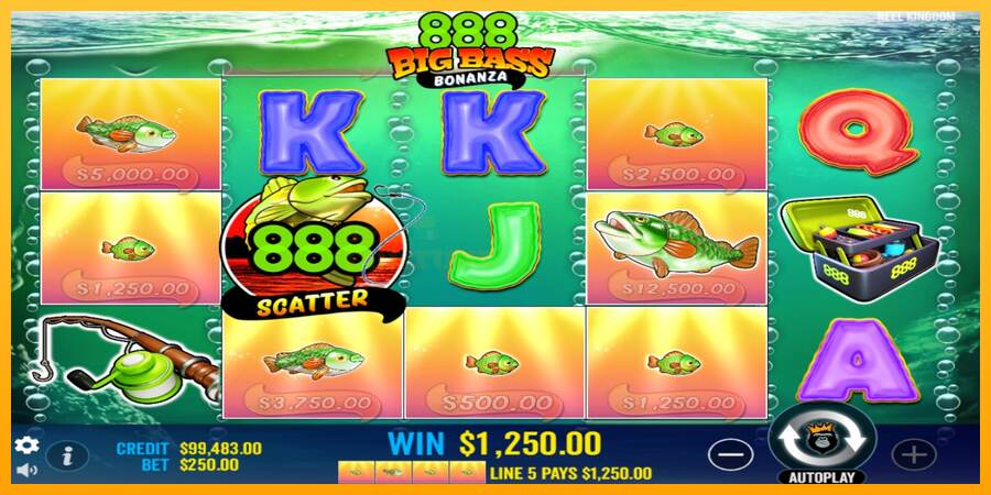 888 Big Bass Bonanza mesin permainan untuk uang, gambar 3