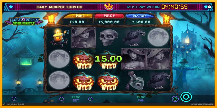 Halloween Spin Party mesin permainan untuk uang, gambar 5