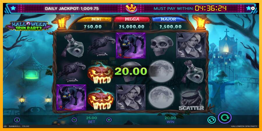 Halloween Spin Party mesin permainan untuk uang, gambar 6