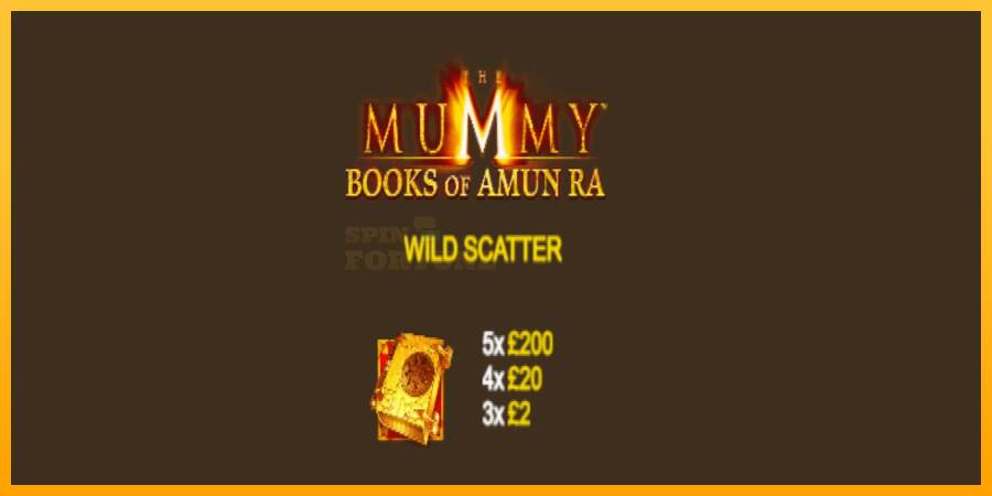 The Mummy Books of Amun Ra mesin permainan untuk uang, gambar 5