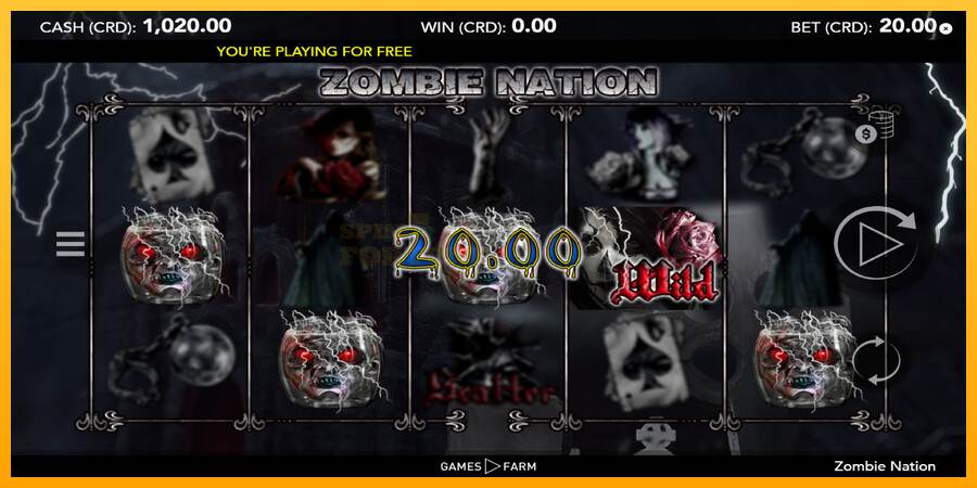 Zombie Nation mesin permainan untuk uang, gambar 3