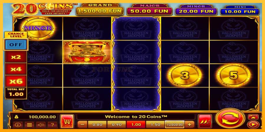 20 Coins Halloween Jackpots mesin permainan untuk uang, gambar 1