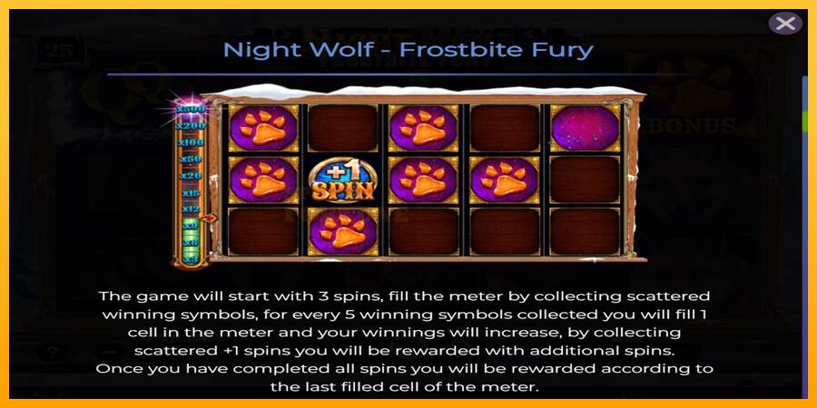 Night Wolf - Frostbite Fury mesin permainan untuk uang, gambar 5