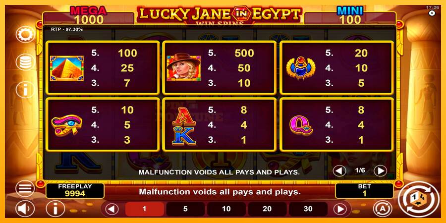 Lucky Jane in Egypt Win Spins mesin permainan untuk uang, gambar 6