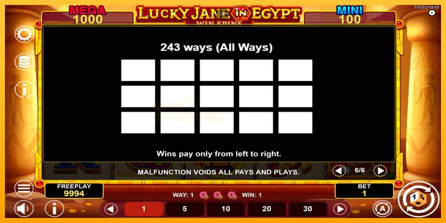 Lucky Jane in Egypt Win Spins mesin permainan untuk uang, gambar 7