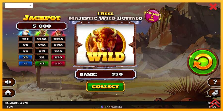 1 Reel Majestic Wild Buffalo mesin permainan untuk uang, gambar 4