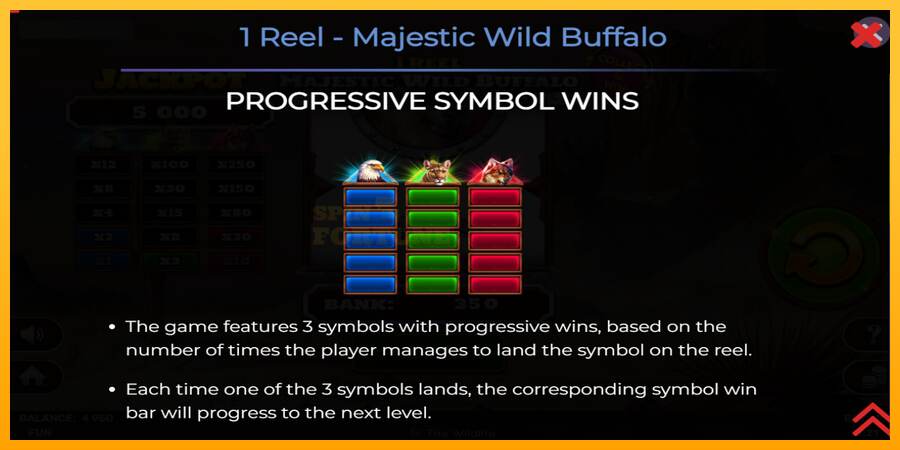 1 Reel Majestic Wild Buffalo mesin permainan untuk uang, gambar 5