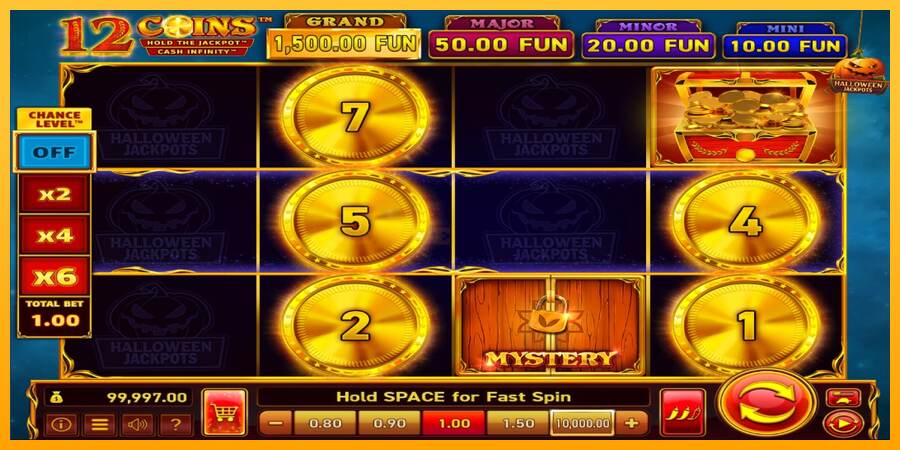 12 Coins Grand Gold Edition Halloween Jackpots mesin permainan untuk uang, gambar 2