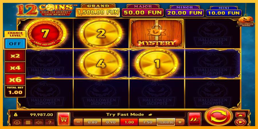 12 Coins Grand Gold Edition Halloween Jackpots mesin permainan untuk uang, gambar 3