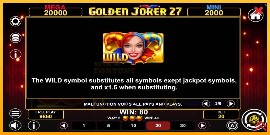 Golden Joker 27 Hold & Win mesin permainan untuk uang, gambar 7