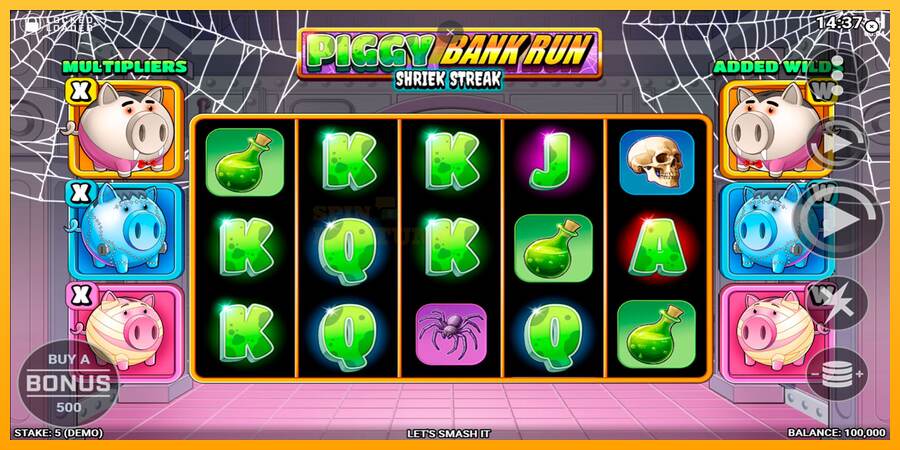 Piggy Bank Run - Shriek Streak mesin permainan untuk uang, gambar 1